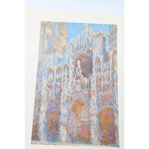Claude Monet Print Rouen Cathedral The Facade at Sunset Vintage 93897